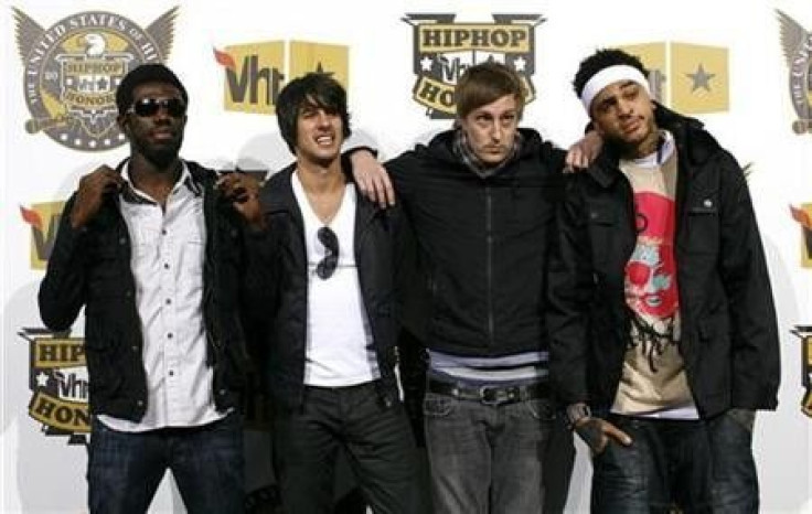 Tim William, Eric Roberts, Matt McGinley and Travis McCoy of the Gym Class Heroes arrive at the 2008 VH1 Hip Hop Honors event in New York