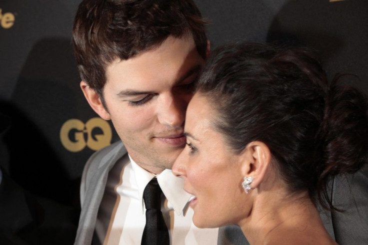 Actors Ashton Kutcher and Demi Moore arrive for GQ magazine's &quot;Gentleman's Ball&quot; in New York