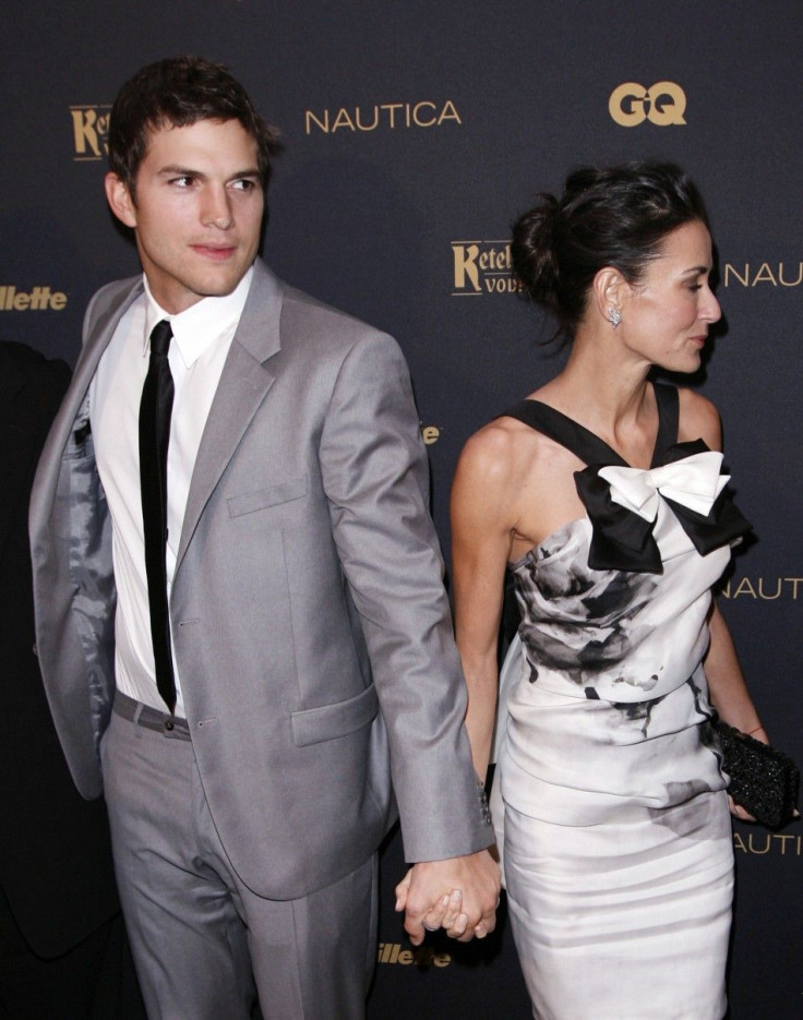 Actors Ashton Kutcher and Demi Moore 