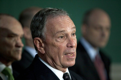 New York City Mayor Michael R. Bloomberg speaks at a press conference regarding an unannounced raid in New York