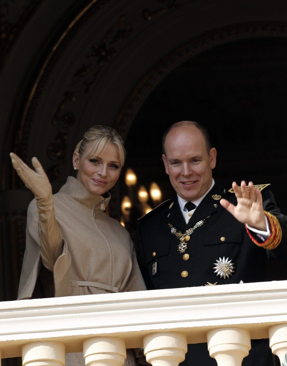 Princess Charlene in Monochromatic Outfits for 2011 Monaco National Day
