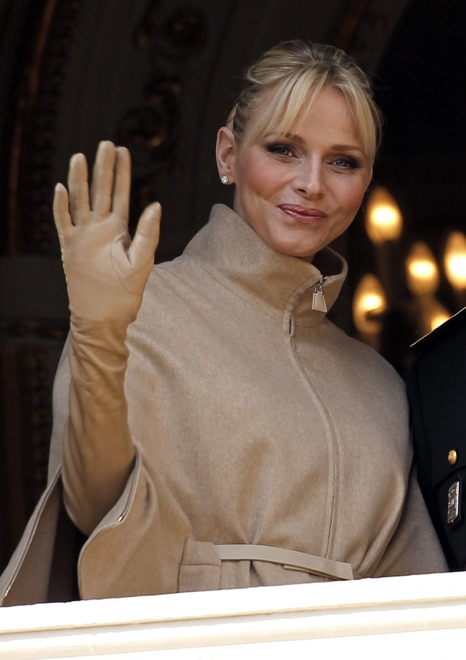 Princess Charlene in Monochromatic Outfits for 2011 Monaco National Day