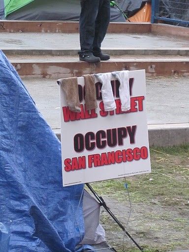 Occupy SF sign board 