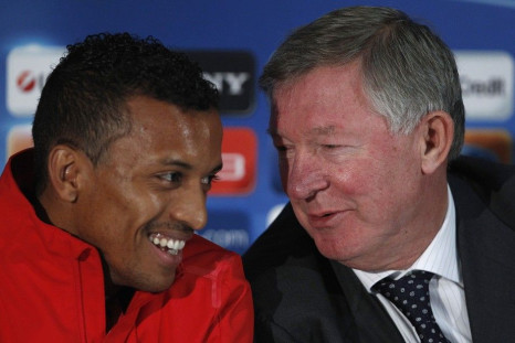Manchester United's Nani during a news conference