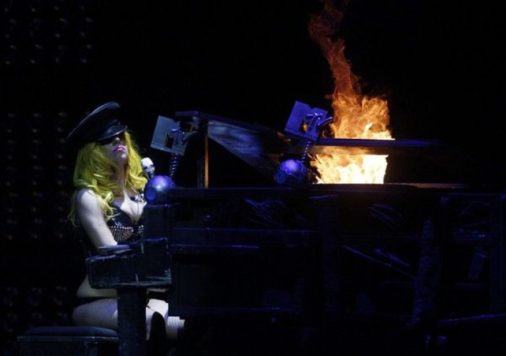 U.S. pop singer Lady Gaga performs on stage during her concert in Budapest