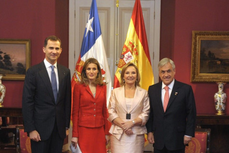 Spain’s Princess Letizia Wears Red on Official Visit to Chile