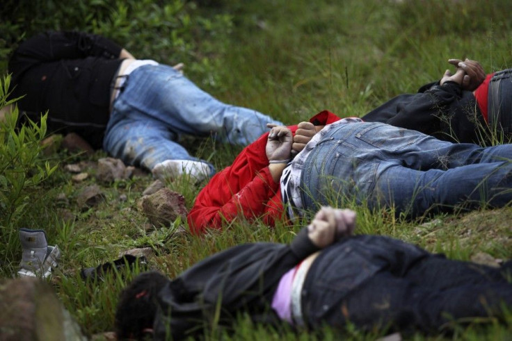 Bodies of slain men are seen in Tegucigalpa