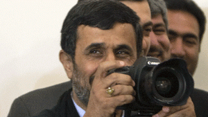 Ahmadinejad with a camera
