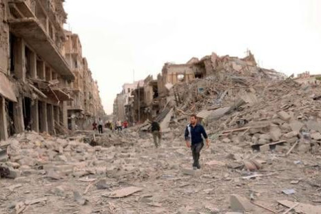 Wreckage in Aleppo, Syria