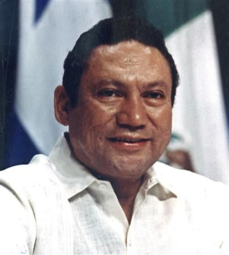 File photo of Panamanian strongman Manuel Noriega taking part in a conference in Panama City