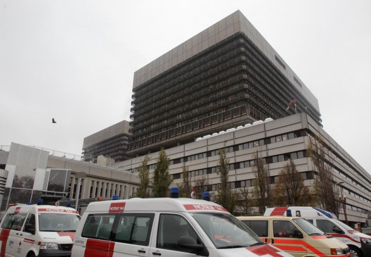 Allgemeines Krankenhaus AKH hospital is pictured in Vienna