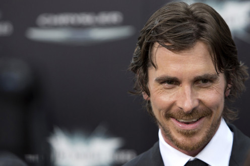 Actor Christian Bale at the premiere of the film The Dark Knight in New York