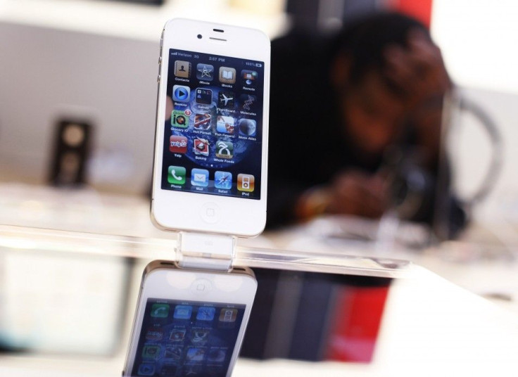 An iPhone is seen at the Apple store in New York