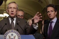 Senate Majority Leader Harry Reid, Treasury Secretary Timothy Geithner