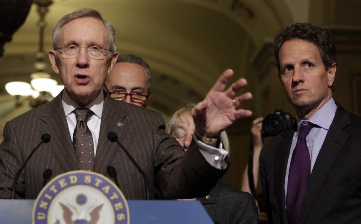 Senate Majority Leader Harry Reid, Treasury Secretary Timothy Geithner