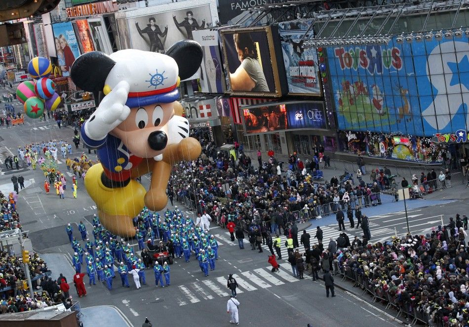 Giant Balloons Dazzle Onlookers During the 85th Macys Thanksgiving Day Parade