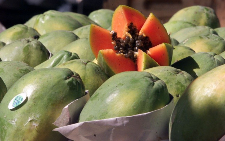 The Brazilian exotic fruit papaya,