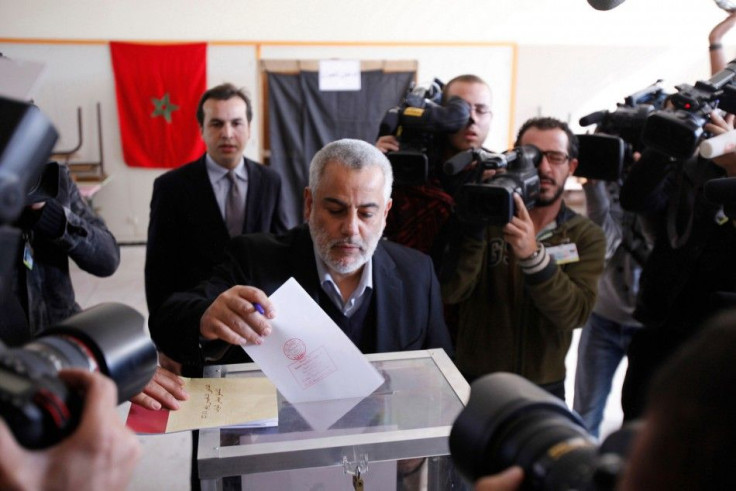 Abdelillah Benkirane, secretary-general of the Islamist Justice and Development party (PJD), casts his ballot at a polling station in Rabat November 25, 2011