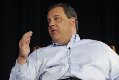 New Jersey Governor Christie speaks during interview by former NBC anchor Brokaw during the third day of the Allen and Company Sun Valley Conference in Sun Valley, Idaho