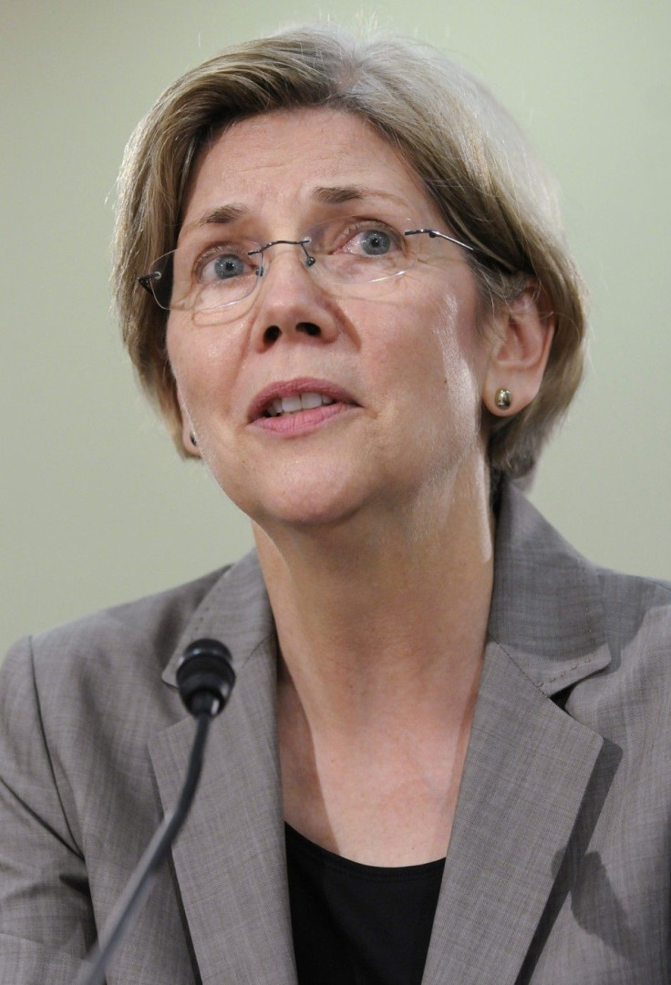 Warren testifies at a hearing about oversight of the Consumer Financial Protection Bureau of the Oversight and Government Reform Committee in Washington