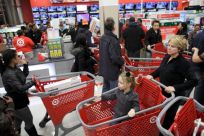 Shoppers fill a Target Store in Chicago