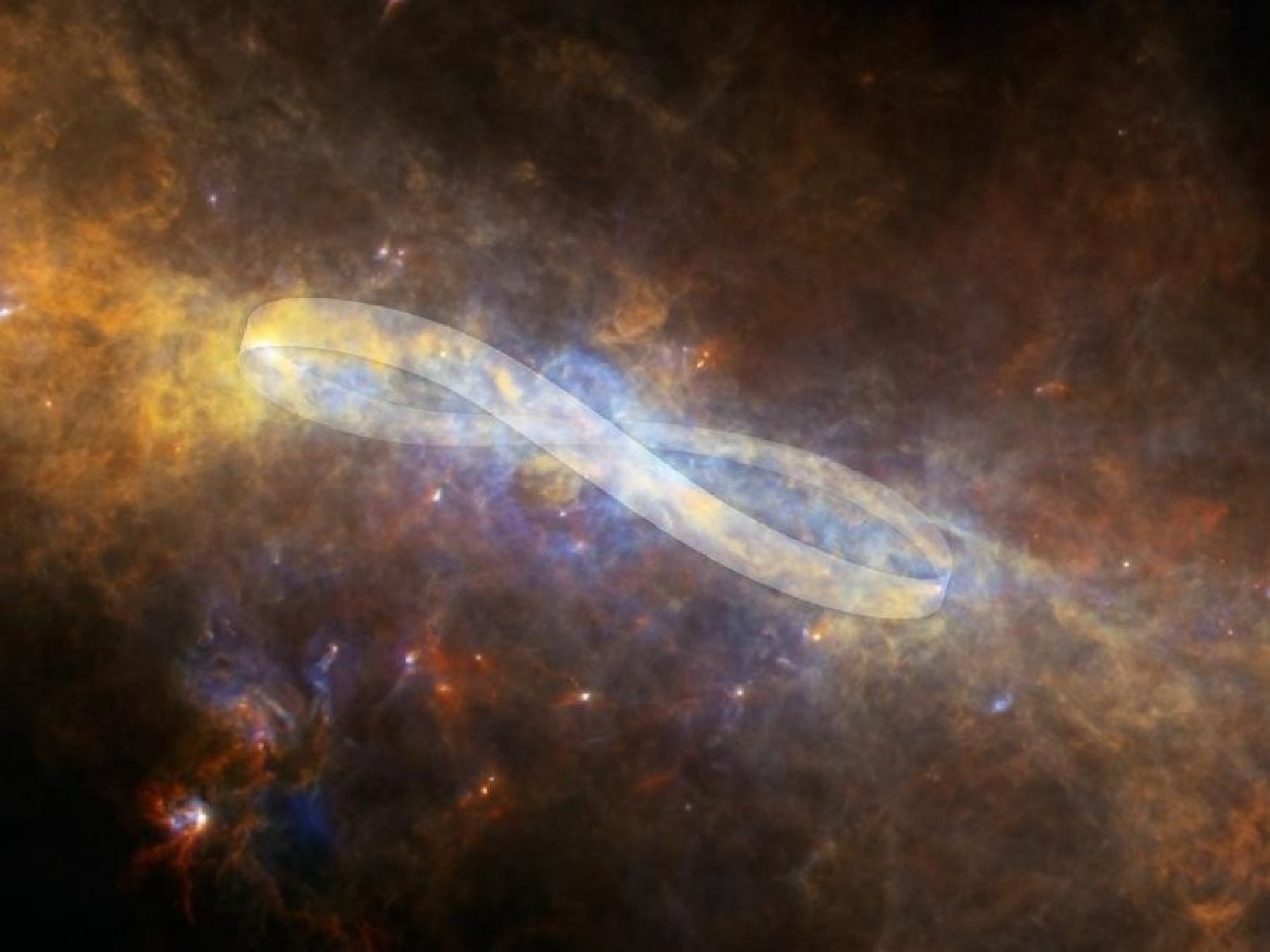 Mysterious Twisted Ring Found at Center of Milky Way