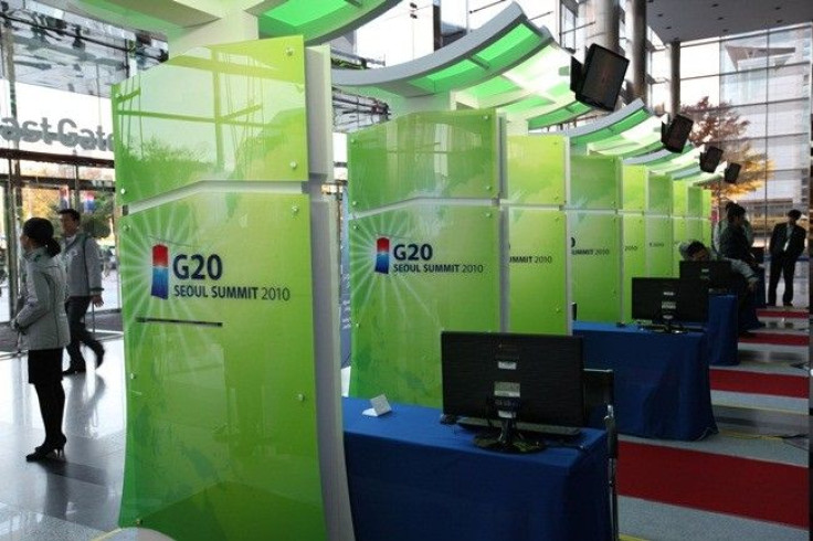 A security checkpoint at the G20 Summit site at the COEX convention center in Seoul is seen on November 10, 2010.