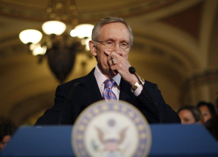 U.S. Senate Majority Leader Harry Reid is pictured during debt reduction talks on Capitol Hill in Washington