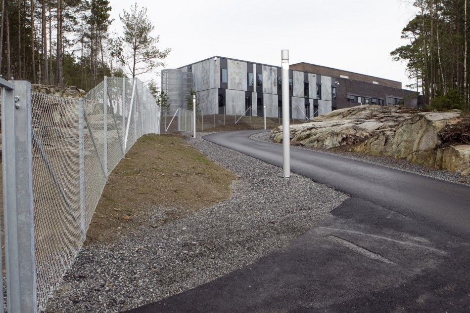A road leading to Halden prison in the far southeast of Norway