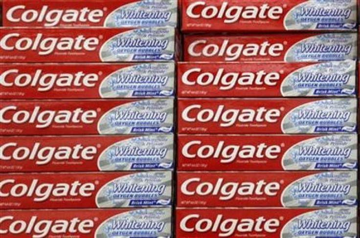 Display of Colgate toothpaste is seen on store shelf in Westminster