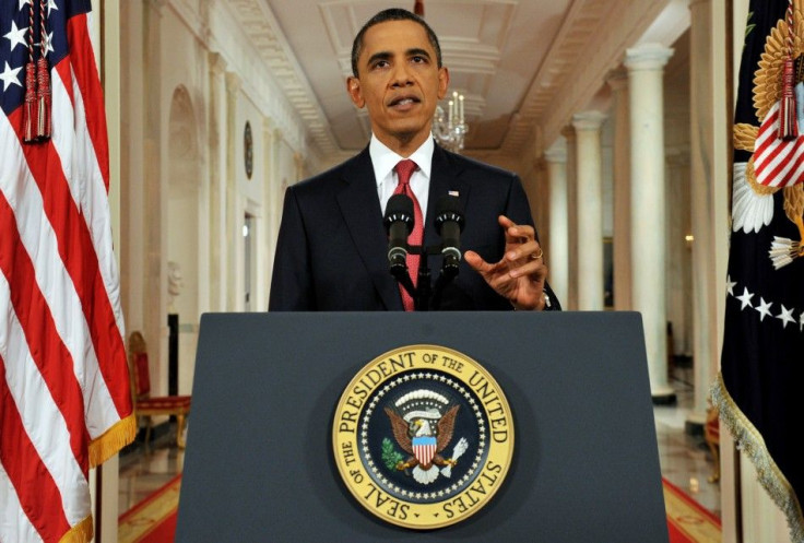 President Barack Obama speaks in a prime-time address to the nation from the East Room of the White House in Washington