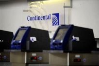 Continental self check-in kiosks are shown at Terminal C at Newark Liberty International Airport in Newark