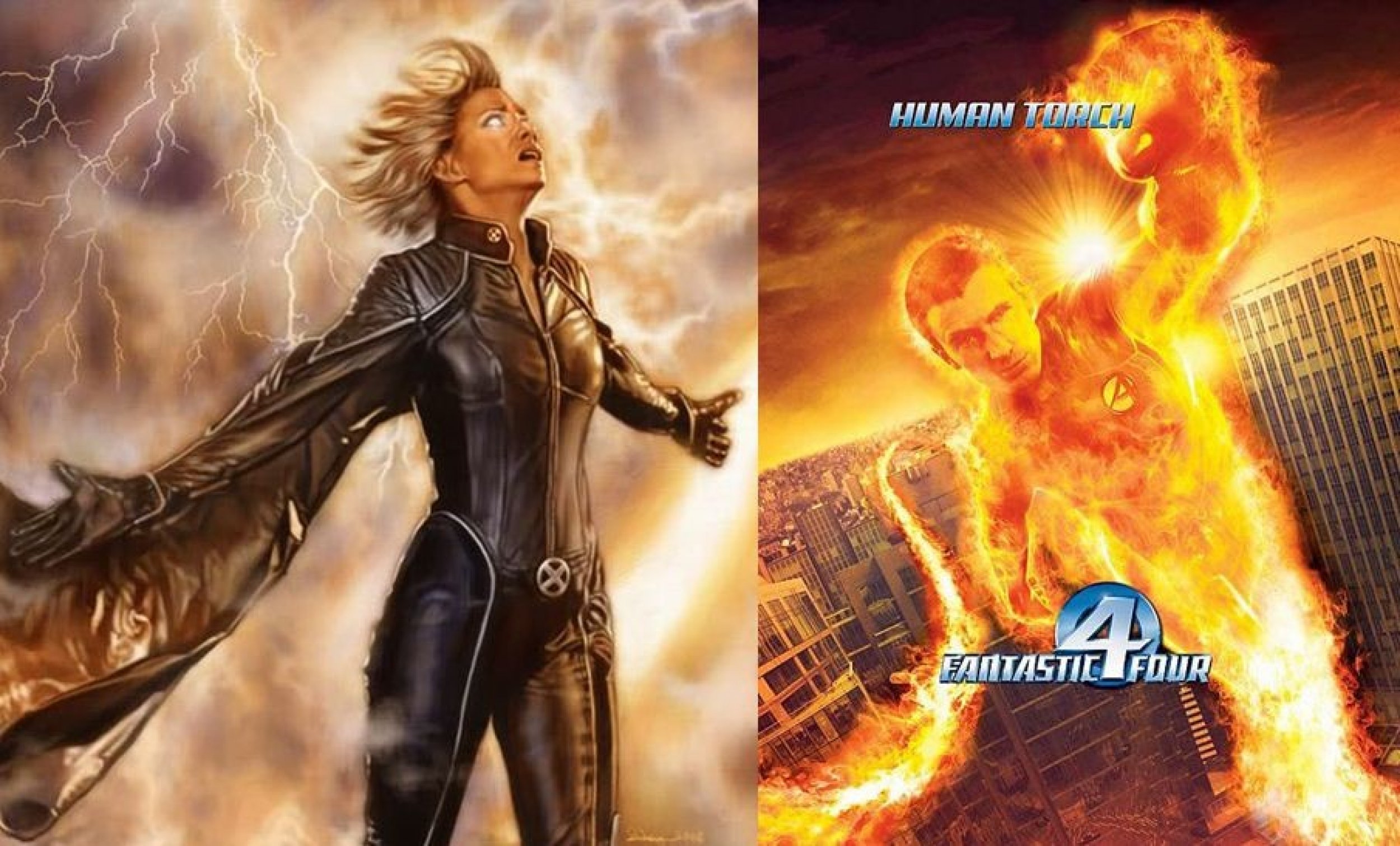Storm, X-Men and The Human Torch, Fantastic Four 7 percent