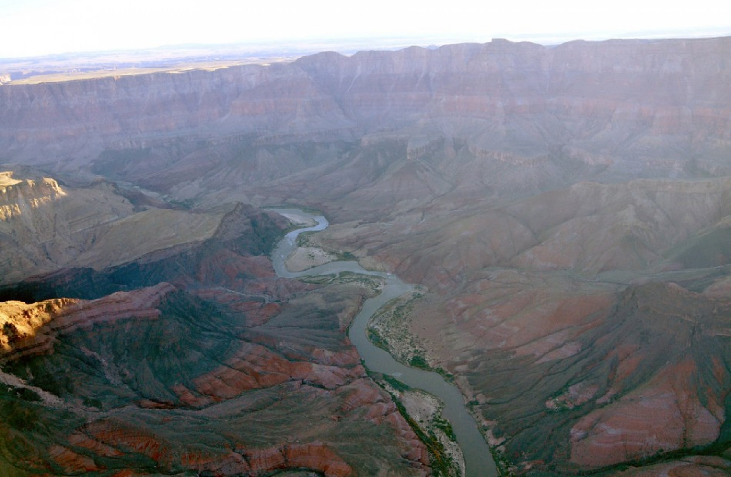 Grand Canyon DEIS Aerial Colorado River Towards Tanner Rapid