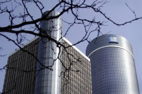 General Motors world headquarters is seen in downtown Detroit. 