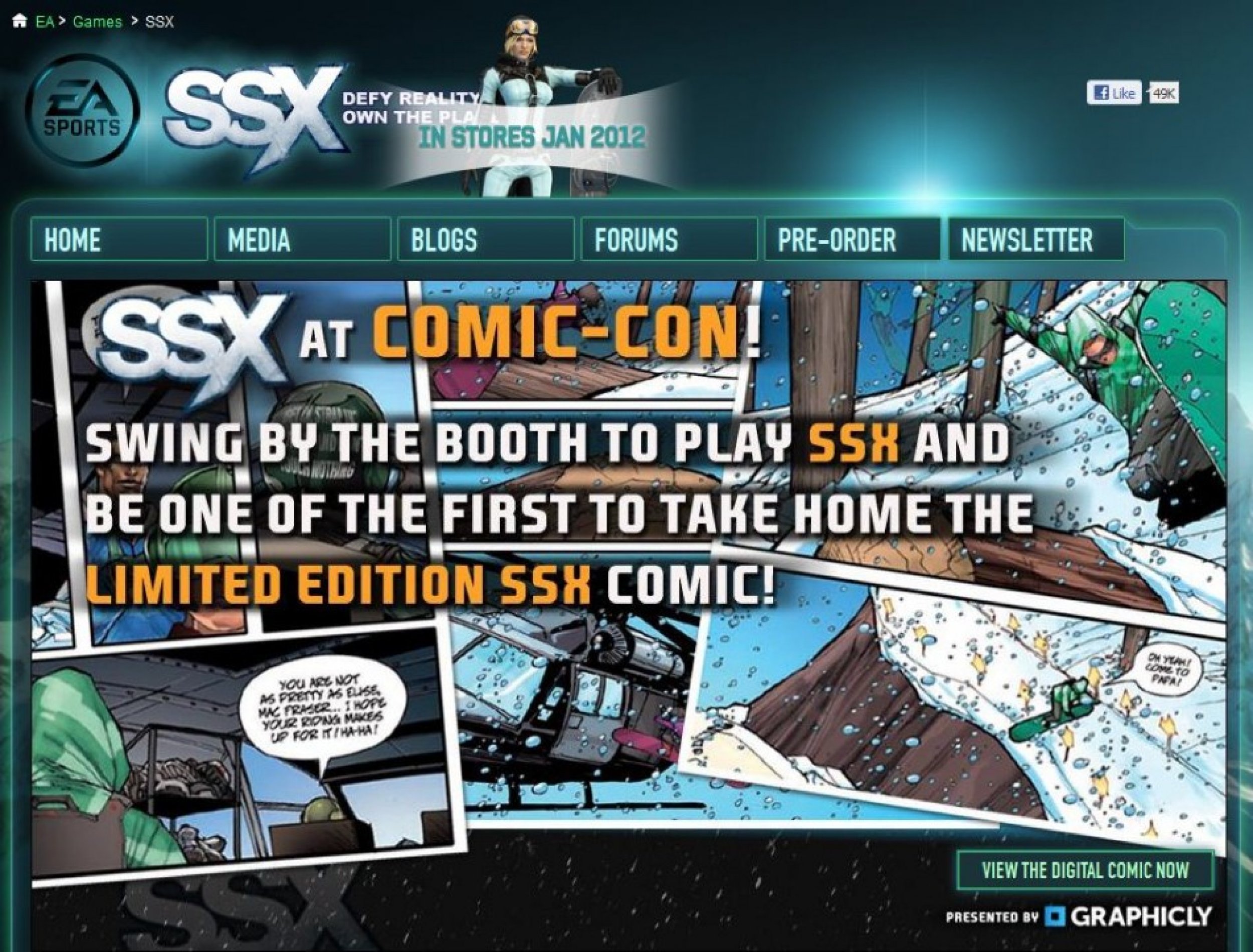 SSX Comic book Screenshot