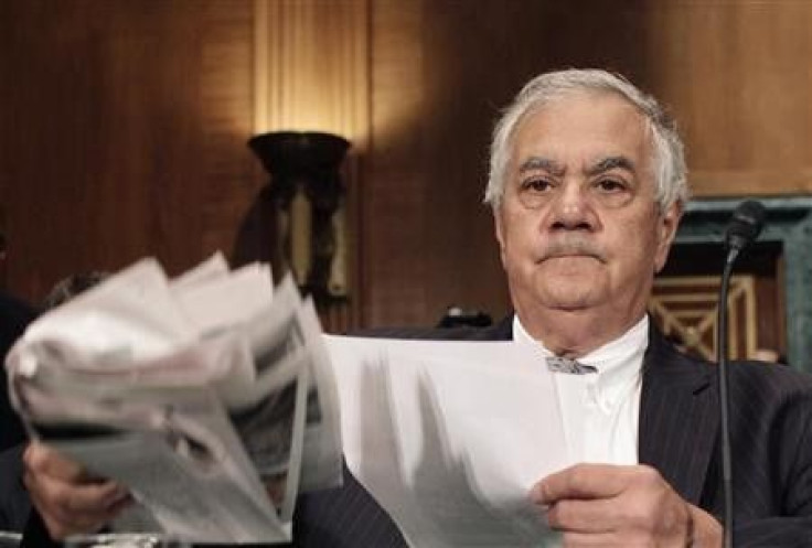 Rep. Barney Frank (D-MA) prepares to testify before the Senate Banking, Housing and Urban Affairs Committee hearing on Enhanced Oversight After the Financial Crisis: The Wall Street Reform Act at One Year on Capitol Hill in Washington, July 21, 2011.