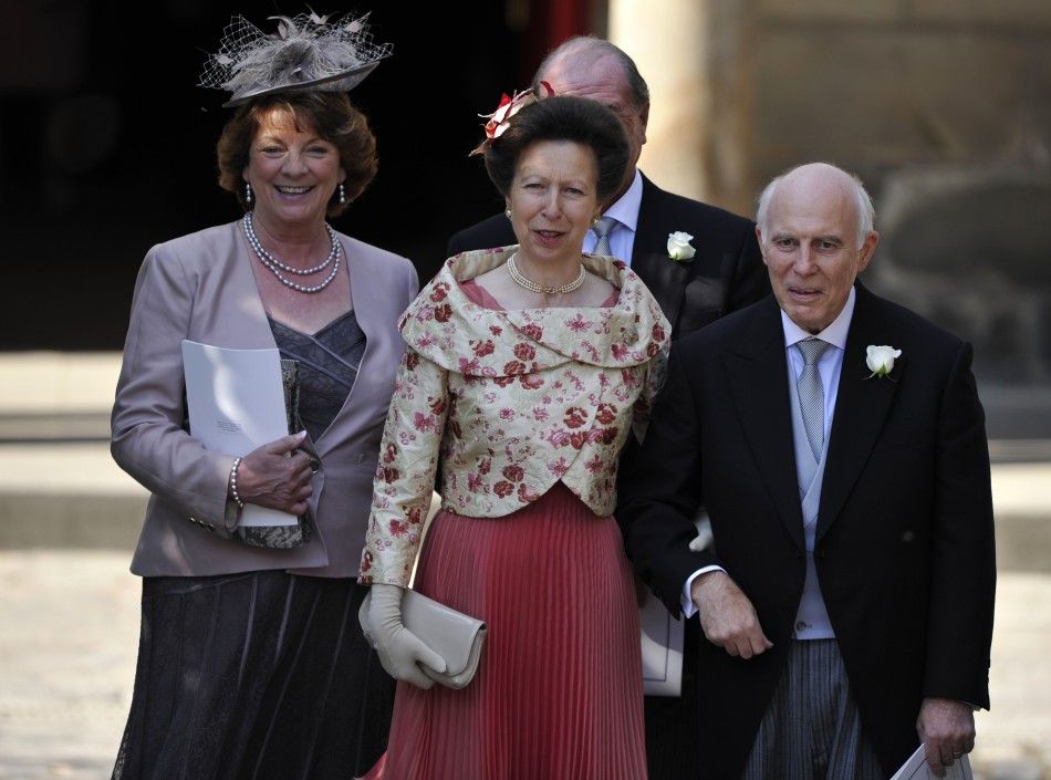 Britains Princess Anne leaves after the wedding of her daughter Zara Phillips and Mike Tindall at Canongate Kirk in Edinburgh