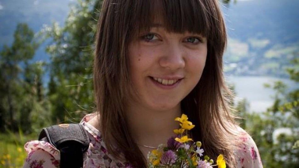 Hanne Kristine Fridtun, 19, from Stryn smiles in an undated handout photo