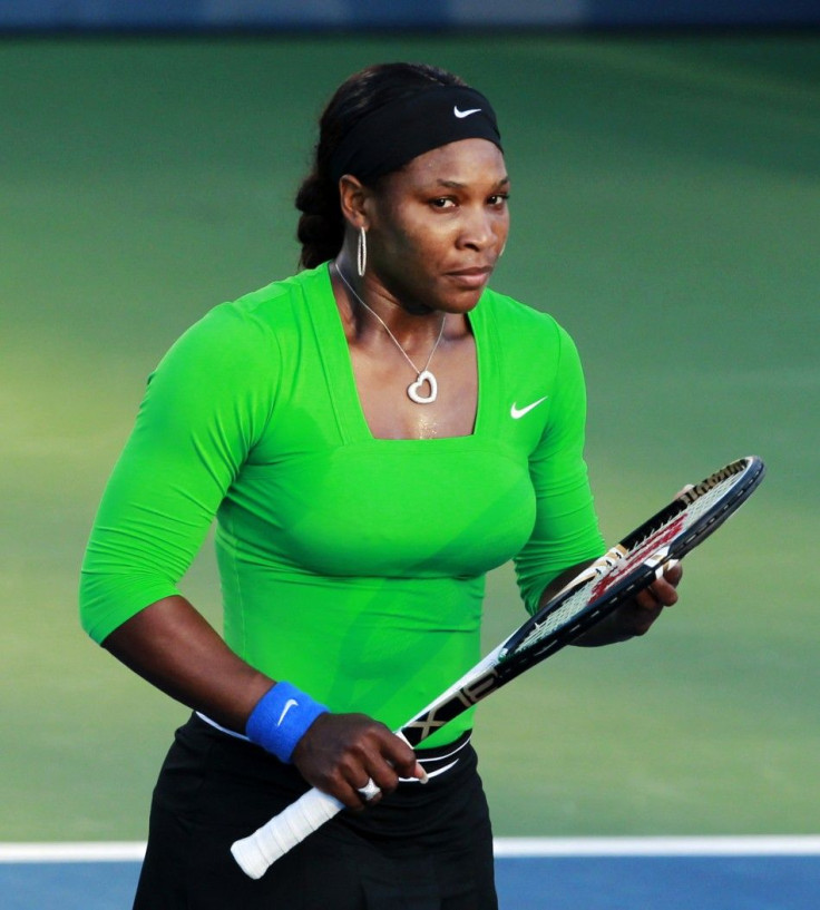 Williams of the U.S. walks off the court between games against Germany&#039;s Lisicki during her Stanford Classic semi-final tennis match in Stanford