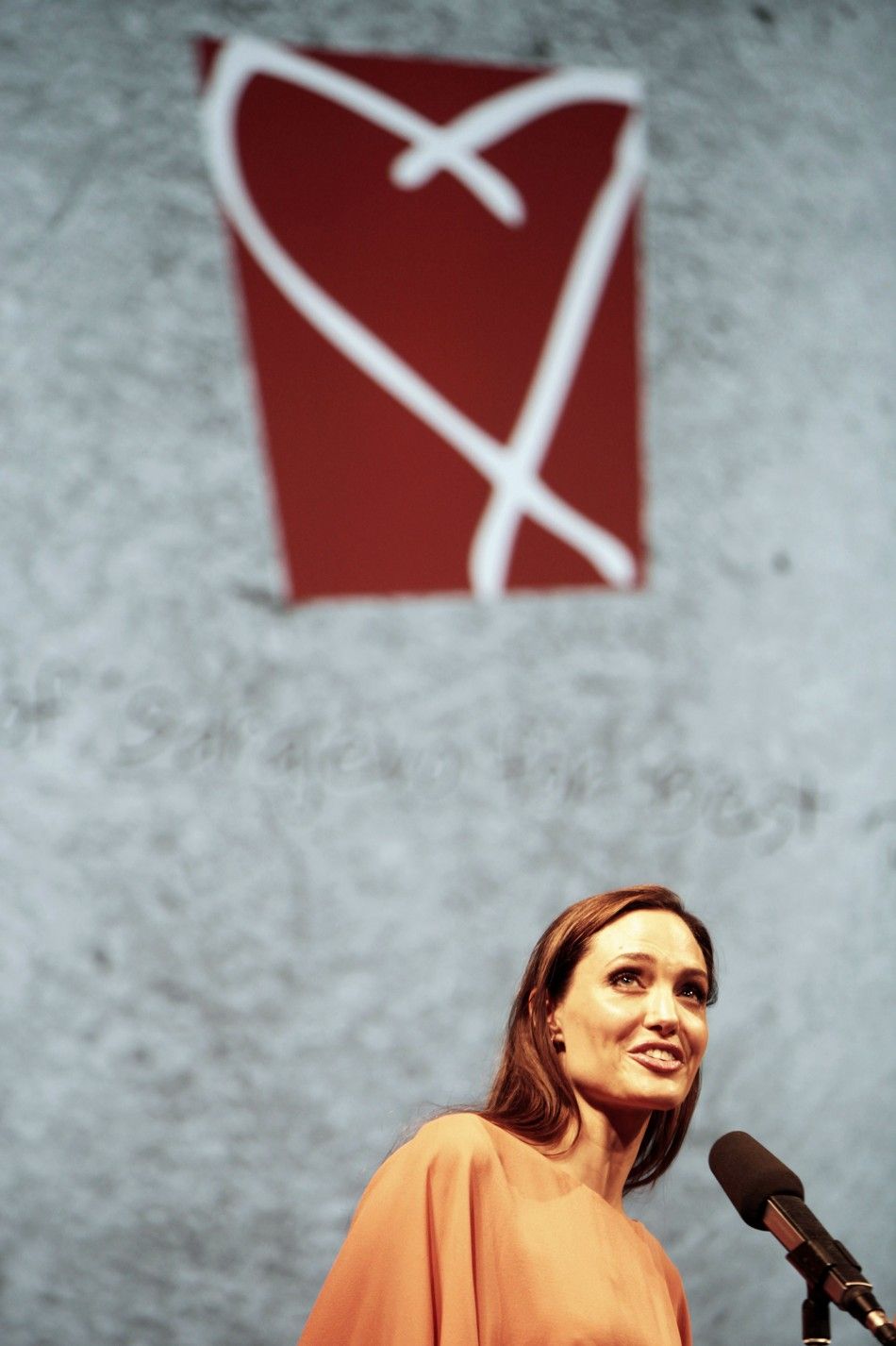 Angelina Jolie speaks on the final night of the 17th Sarajevo Film Festival
