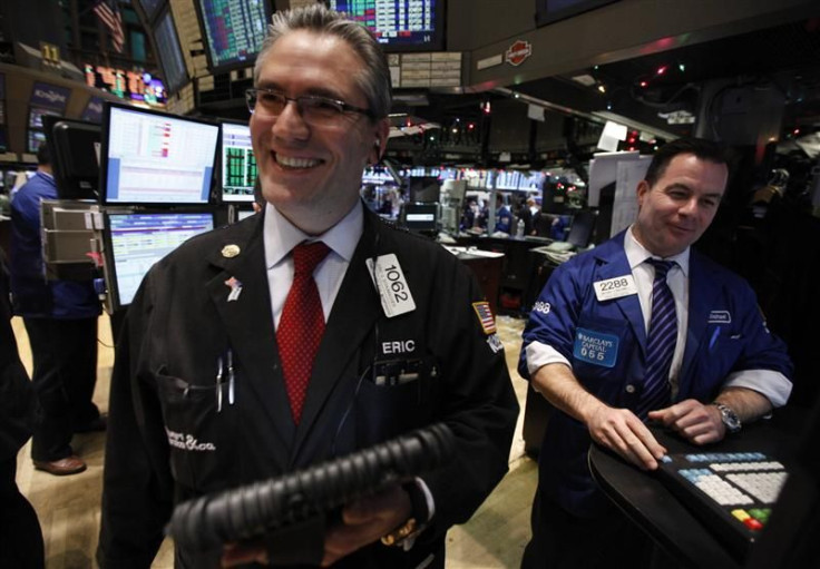 Traders work on the floor of the New York Stock Exchange