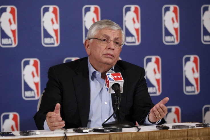 National Basketball Association commissioner David Stern answers questions from the media regarding contract negotiations between the NBA and the players association in New York