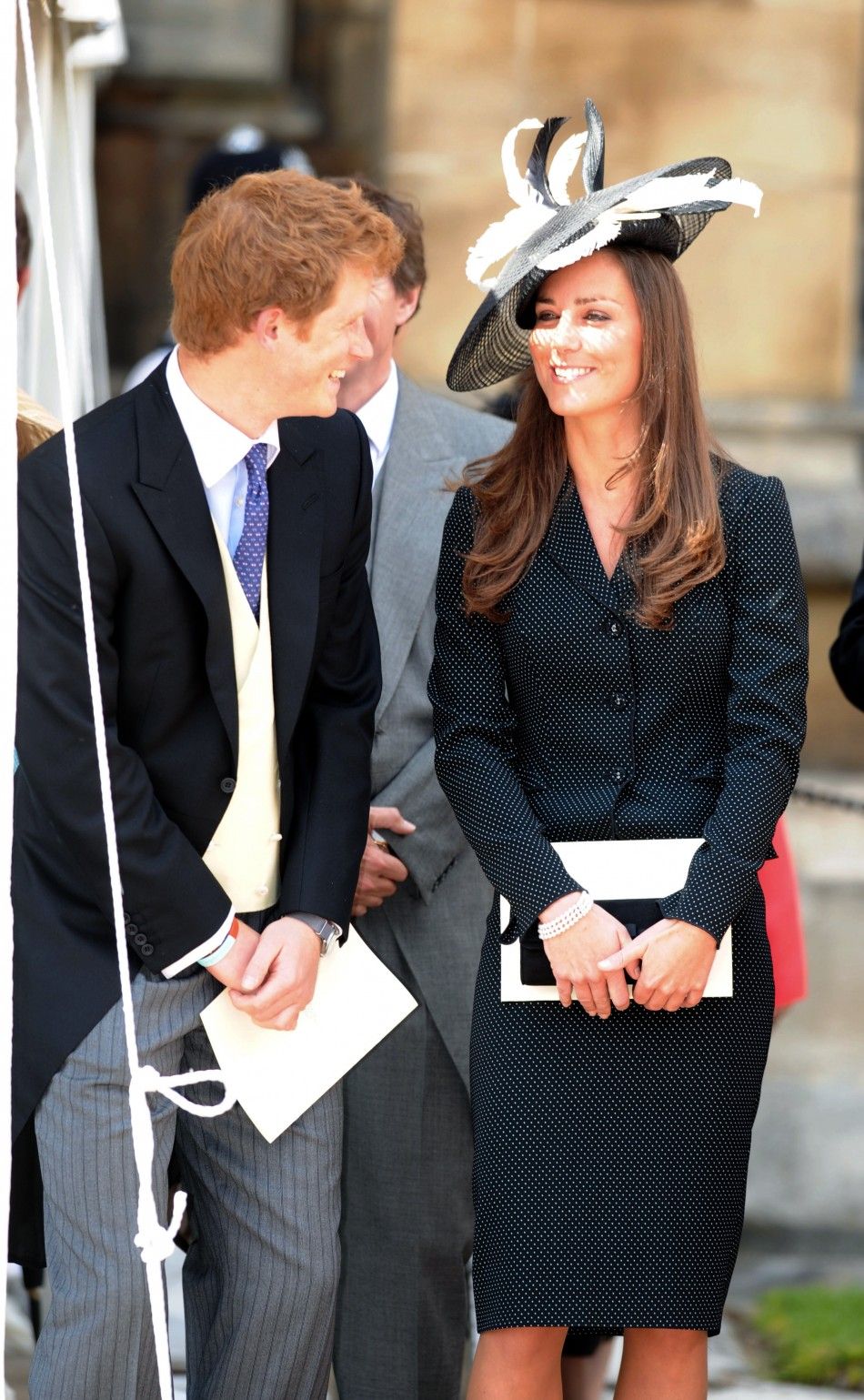  Britains Prince Harry and Kate Middleton attend the Order of the Garter Service at St Georges Chapel in Windsor southern England
