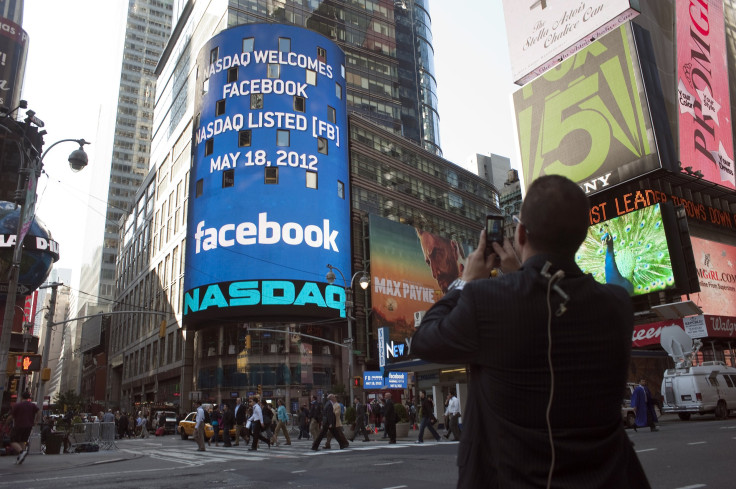 Facebook Logo On Nasdaq Display, Times Square, New York 