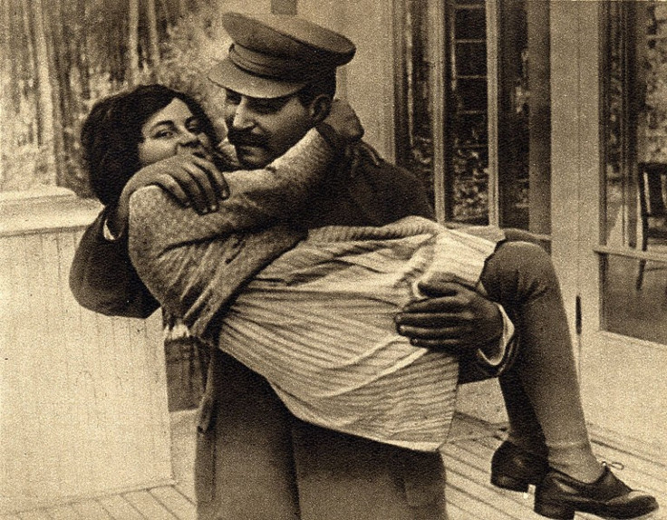 Josef Stalin and his only daughter