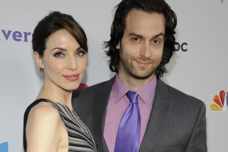 Actors Whitney Cummings (L) and Chris D'Elia attend the NBC Universal Press Tour All-Star Party in Beverly Hills, California
