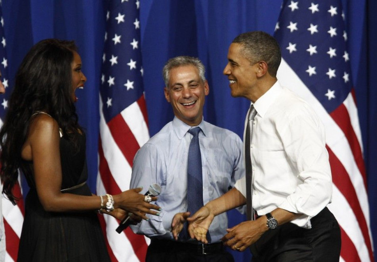 President Barack Obama, Jennifer Hudson, Rahm Emanuel