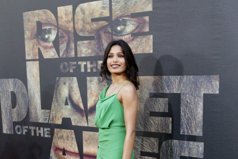 Pinto poses at the premiere of &quot;Rise of the Planet of the Apes&quot; at the Grauman&#039;s Chinese theatre in Hollywood