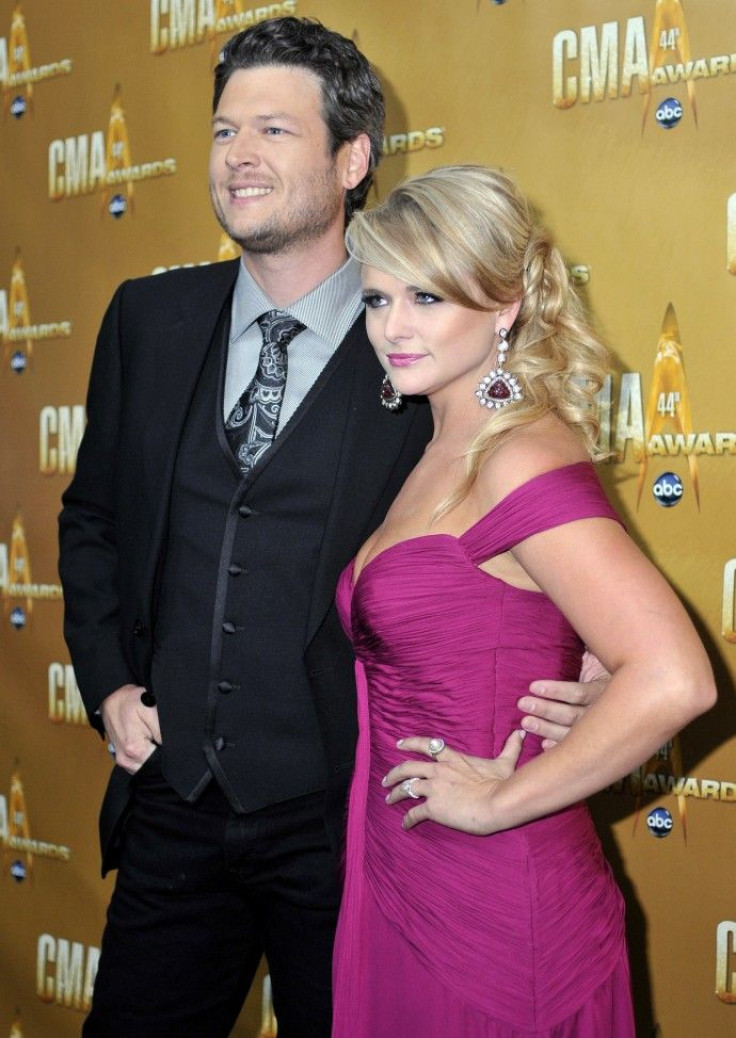 Rich haul for singer Miranda Lambert and her fiance Blake Shelton at the 44th annual Country Music Association Awards in Nashville, Tennessee